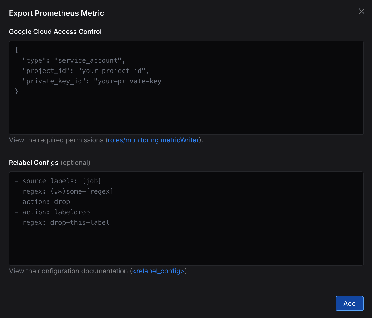 Telemetry Configuration