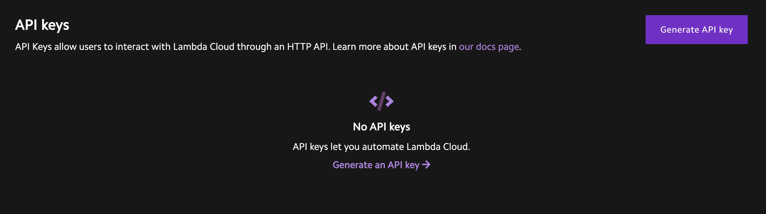 lambdalabs-api-key 0.7x